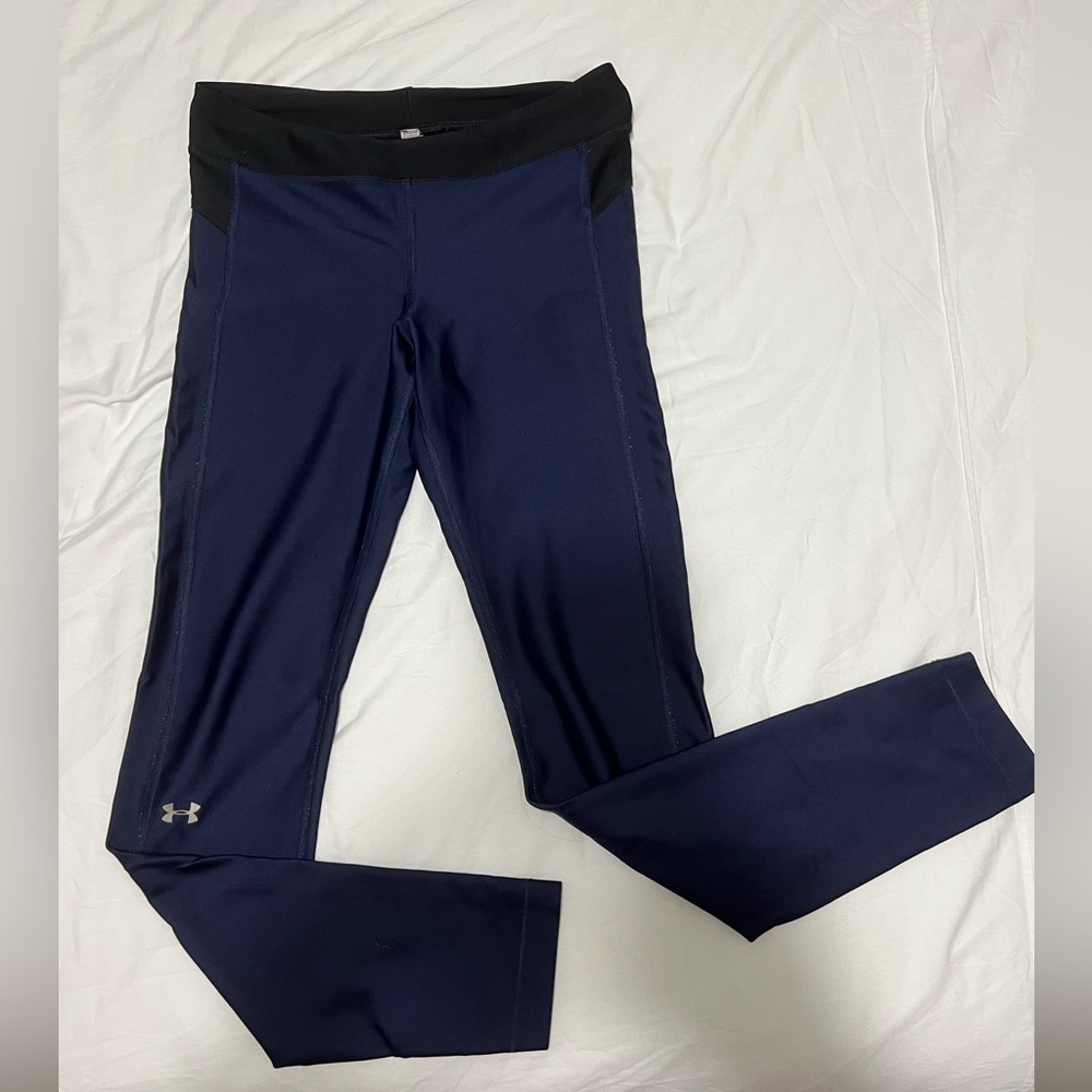 Under Armor, fitted leggings, navy